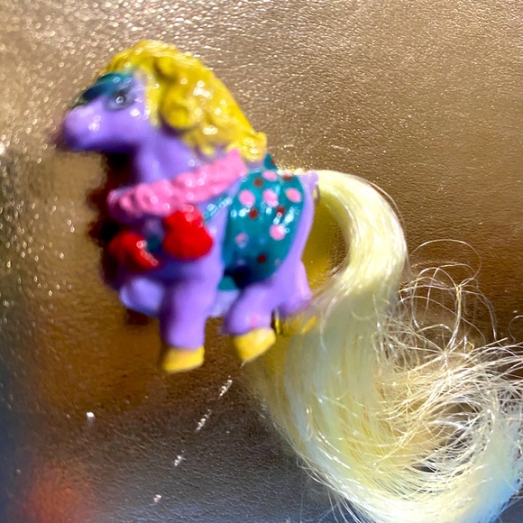 LITTLE BEAUTIES PONIES VTG 1988 TINY PONIES WITH BRUSHABLE LONG HAIR SET OF 5 - Picture 5 of 8